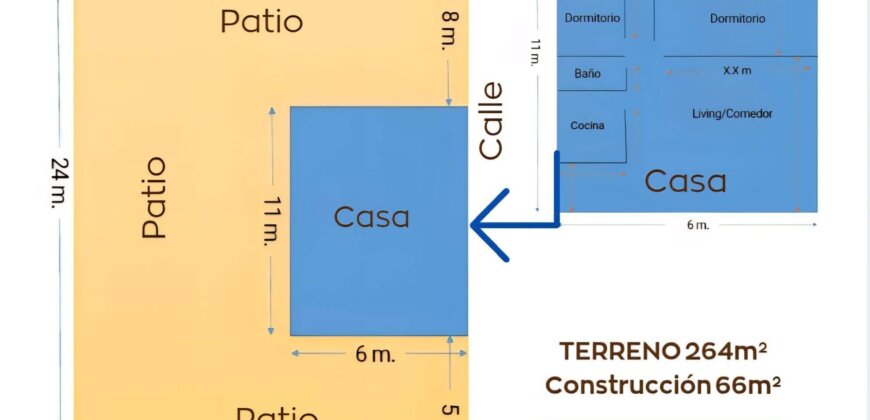 SE VENDE CASA COSTADO JUMBO